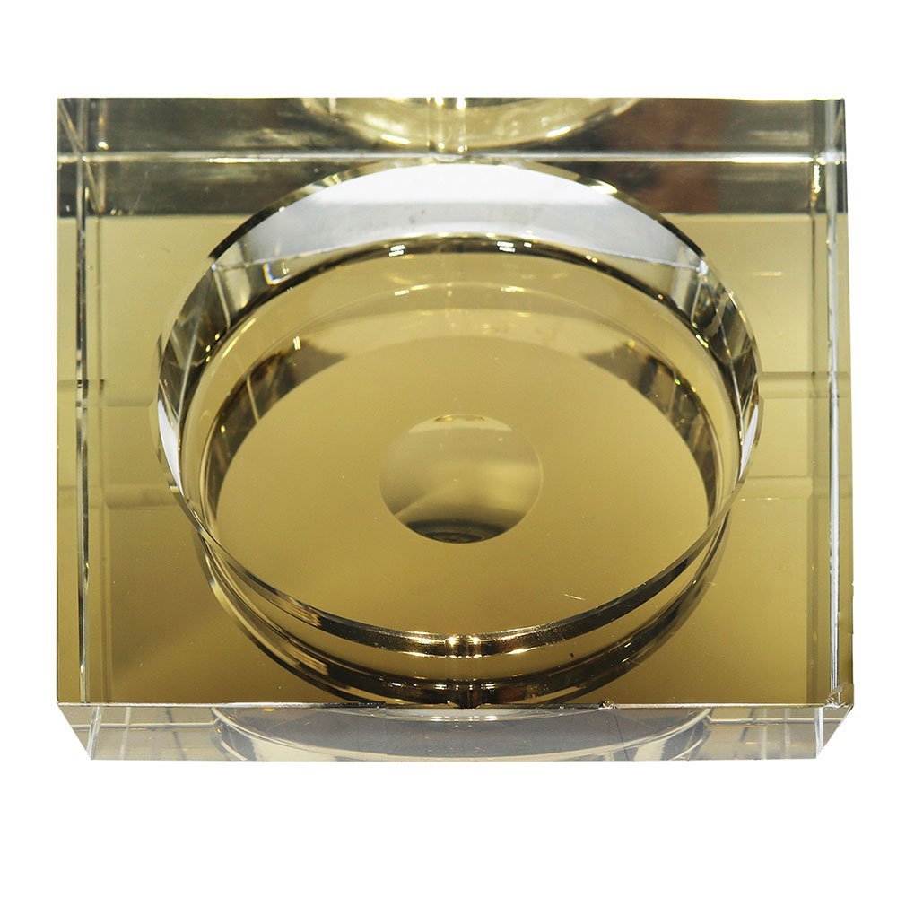Cinzeiro de Vidro Dourado 18cm AH0200 BTC - 1