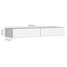Aparador Buffet Suspenso para Hall de Entrada Eros 1,10m com 2 Gavetas Design Moderno:off White Bril - 4