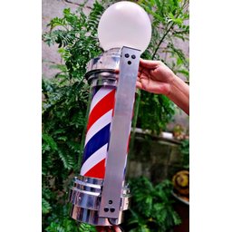 BARBER POLE GIRATÓRIO 80CM TAMANHO BIG VOLTAGEM BIVOLT. - 6