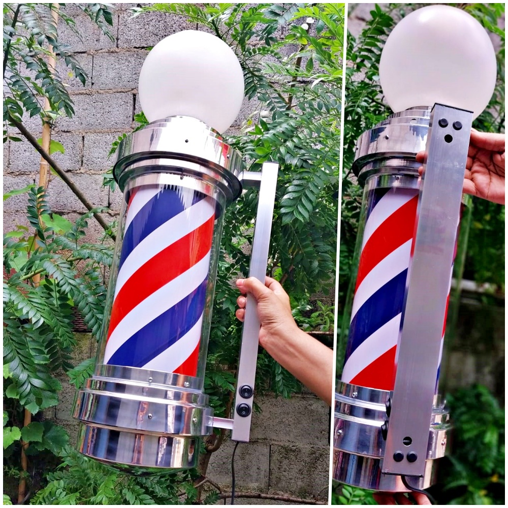 BARBER POLE GIRATÓRIO 80CM TAMANHO BIG VOLTAGEM BIVOLT. - 2