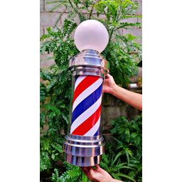BARBER POLE GIRATÓRIO 80CM TAMANHO BIG VOLTAGEM BIVOLT. - 5