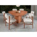 Ver imagem 2 de Mesa de Jantar Triangular de Madeira Taylor 130cm Lamina de Cinamomo