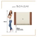 Ver imagem 2 de Painel Tv 43 Polegadas Suspenso com Nichos Bonsai - Off White e Naturale