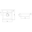 Ver imagem 2 de Cuba de Sobrepor 12,5cm x 40cm com Mesa Terra Roca Branco/Blanco Mate
