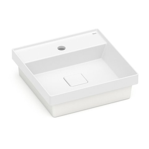 Cuba de Sobrepor 12,5cm x 40cm com Mesa Terra Roca Branco/Blanco Mate