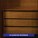 Ver imagem 6 de Guarda-Roupa para Casal com Espelho San Marino 100% MDF Marrom/Cinamomo/Off White