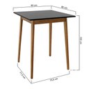 Ver imagem 2 de Mesa Alta Bistrô Caribe Madeira Maciça Tampo Mdf Laqueado - Amêndoa - Tampo 80x80cm Preto