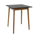 Ver imagem 1 de Mesa Alta Bistrô Caribe Madeira Maciça Tampo Mdf Laqueado - Amêndoa - Tampo 80x80cm Preto