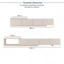 Ver imagem 4 de Rack Extensível TV até 75 Polegadas Planejado 244cm Aruá CabeCasa MadeiraOriginals Off White