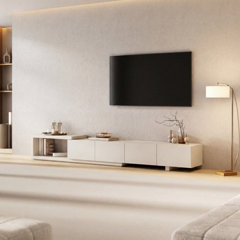 Rack Extensível para TV até 75 Polegadas Planejado 244cm Aruá CabeCasa MadeiraOriginals