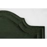 Cabeceira Casal Curva Dupla Tacha Luxo Estofada Com Tachas - 140x60cm Veludo Verde Esmeralda - 3