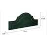 Cabeceira Casal Curva Dupla Tacha Luxo Estofada Com Tachas - 140x60cm Veludo Verde Esmeralda - 2