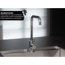 Ver imagem 2 de Torneira Monocomando Kitchen em Aço Inox Polido Bica Giratória e Arejador