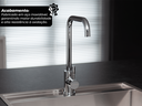 Ver imagem 2 de Torneira Monocomando Kitchen em Aço Inox Polido Bica Giratória e Arejador