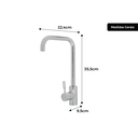 Ver imagem 6 de Torneira Monocomando Kitchen em Aço Inox Polido Bica Giratória e Arejador