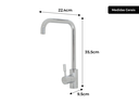 Ver imagem 6 de Torneira Monocomando Kitchen em Aço Inox Polido Bica Giratória e Arejador