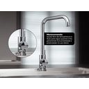 Ver imagem 4 de Torneira Monocomando Kitchen em Aço Inox Polido Bica Giratória e Arejador