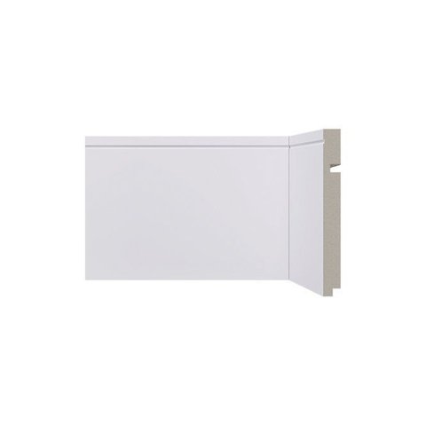 Rodapé de Poliestireno 518 Branco com 15cm Santa Luzia - Branco