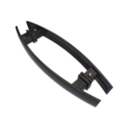 Puxador duplo curvo 30x20cm para porta de vidro e portão - Bronze - 1