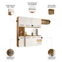 Ver imagem 6 de Armário de Cozinha Compacta Suspensa Jully N03 Freijó/off White - Mpozenato