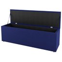 Ver imagem 5 de Cabeceira E Baú Cama Box Queen Size Cora 160cm Suede Azul