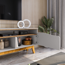 Ver imagem 3 de Rack Ilhabela Off White/cinamomo - Bechara Móveis