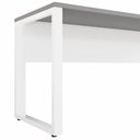 Ver imagem 2 de Mesa de Escritório Retangular Plataforma de Trabalho Moderno sem Gavetas 120cm Cinza com Branco F5