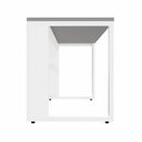 Ver imagem 4 de Mesa de Escritório Retangular Plataforma de Trabalho Moderno sem Gavetas 120cm Cinza com Branco F5