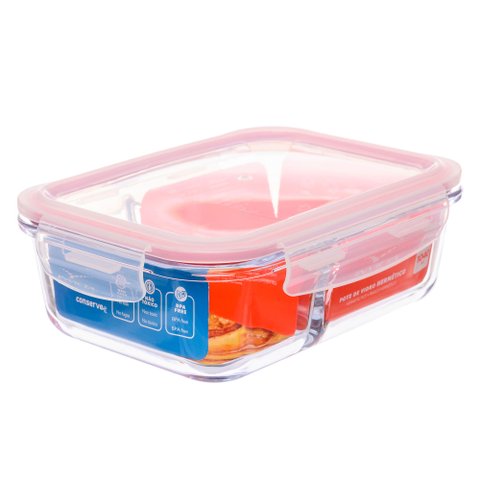 Pote de Vidro Hermético 1,040l com Divisória Invicta