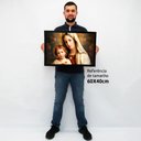 Ver imagem 2 de Quadro Decorativo Virgem Maria e o Menino Jesus em Moldura Caixa Tacolado Moldura Caixa 3cm Branca C