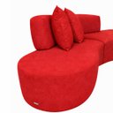 Ver imagem 5 de Sofá Virgínia 2,5m Estofado Suede Moderno Confortável Luxo