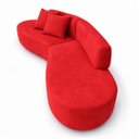 Ver imagem 4 de Sofá Virgínia 2,5m Estofado Suede Moderno Confortável Luxo