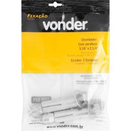Chumbador com Parafuso 5/16'' X 2.1/4'' com 2 peças Vonder - 1