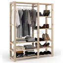 Ver imagem 5 de Arara Dupla e Arara Simples em Madeira Reflorestada Multiuso para Dormitório Ajl Arara de Roupas