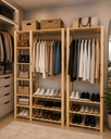 Ver imagem 4 de Arara Dupla e Arara Simples em Madeira Reflorestada Multiuso para Dormitório Arara de Roupas