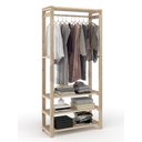 Ver imagem 4 de Arara Dupla e Arara Simples em Madeira Reflorestada Multiuso para Dormitório Ajl Arara de Roupas