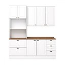 Ver imagem 2 de Cozinha Completa Americana 7 Portas 5 Gavetas 100% Mdf Branco Hp/nature Ce758 - Henn