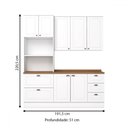 Ver imagem 4 de Cozinha Completa Americana 7 Portas 5 Gavetas 100% Mdf Branco Hp/nature Ce758 - Henn