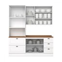 Ver imagem 3 de Cozinha Completa Americana 7 Portas 5 Gavetas 100% Mdf Branco Hp/nature Ce758 - Henn