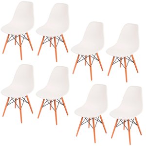 Kit 8 Cadeiras Eames Eifell 130pp
