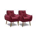 Ver imagem 2 de Kit 2 Poltronas Decorativas Opala Recepção Luxo Confortável
