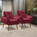 Ver imagem 6 de Kit 2 Poltronas Decorativas Opala Recepção Luxo Confortável