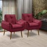 Kit 2 Poltronas Decorativas Opala Recepção Luxo Confortável - 6