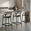 Ver mais imagens de Banqueta Alta Allegra para Bancada Cozinha Gourmet em Polipropileno - Preto