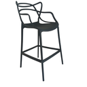 Ver imagem 2 de Banqueta Alta Allegra para Bancada Cozinha Gourmet em Polipropileno - Preto