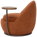 Ver imagem 5 de Kit 02 Poltronas Decorativa Giratória Yumi com Mesa Lateral Direita C06 Linho Terracota C-201 - Lyam