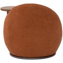 Ver imagem 6 de Kit 02 Poltronas Decorativa Giratória Yumi com Mesa Lateral Direita C06 Linho Terracota C-201 - Lyam