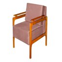 Ver imagem 1 de Poltrona Decorativa Yasmin Luxo Dora Bela Cor 0125 Rosa