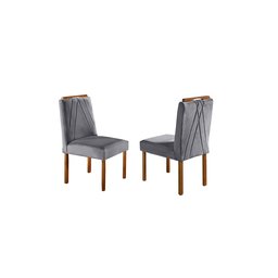 Conjunto Sala de Jantar Munique 6 Lugares Madeira Maciça Tampo com Vidro - 4