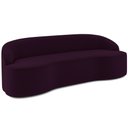 Ver imagem 1 de Sofá 3 Lugares Curvo Sala de Estar Living Lótus D02 Veludo Roxo 180 cm C-292 - Lyam Decor